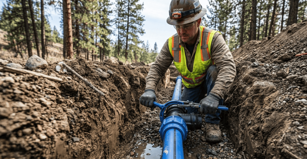 Main Water Line Repair In Spokane, WA